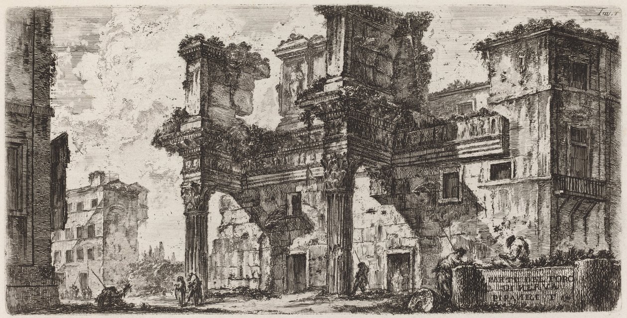 En del af Forum of Nerva af Giovanni Battista Piranesi