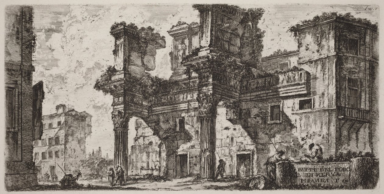Del af Nervas Forum af Giovanni Battista Piranesi
