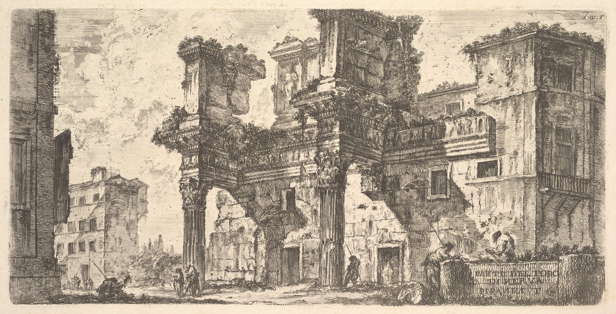Plade 1: Del af Nerva Forum Del af Nerva Forum, ca. 1748. af Giovanni Battista Piranesi