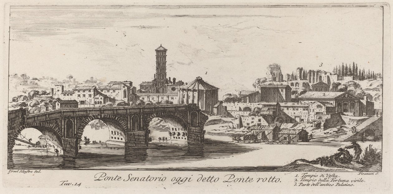 Ponte Senatorio hedder i dag Ponte Rotto af Giovanni Battista Piranesi