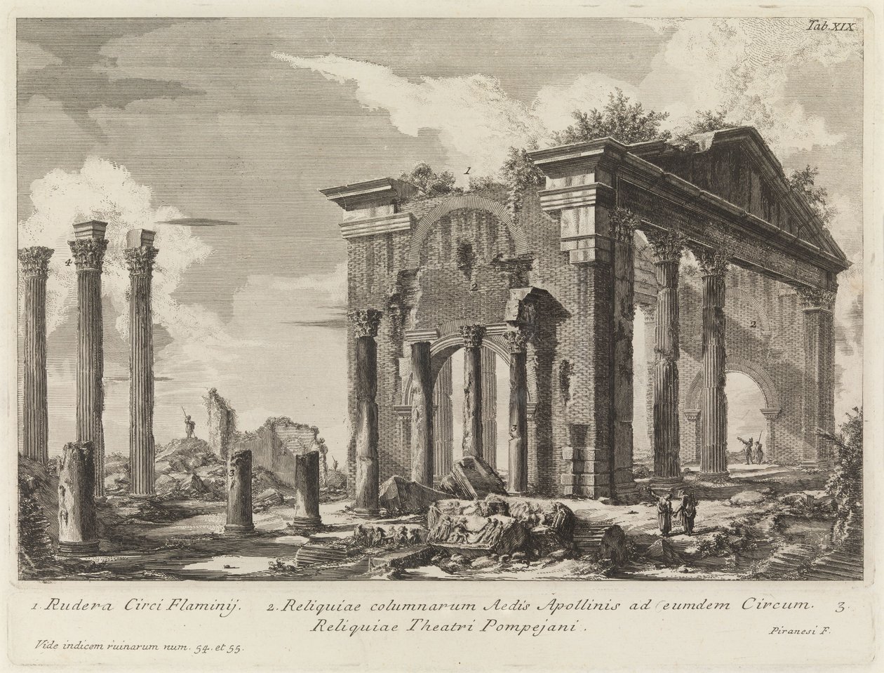 Ruinerne af Octavias portico af Giovanni Battista Piranesi
