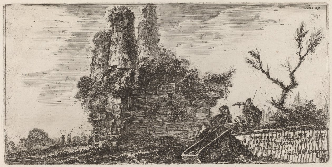 Grav for de tre Curiati-brødre i Albano af Giovanni Battista Piranesi