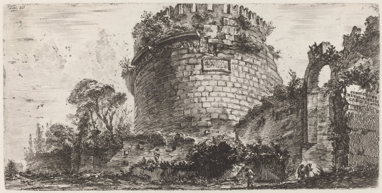 Metellas grav kendt som Capo di Bove af Giovanni Battista Piranesi