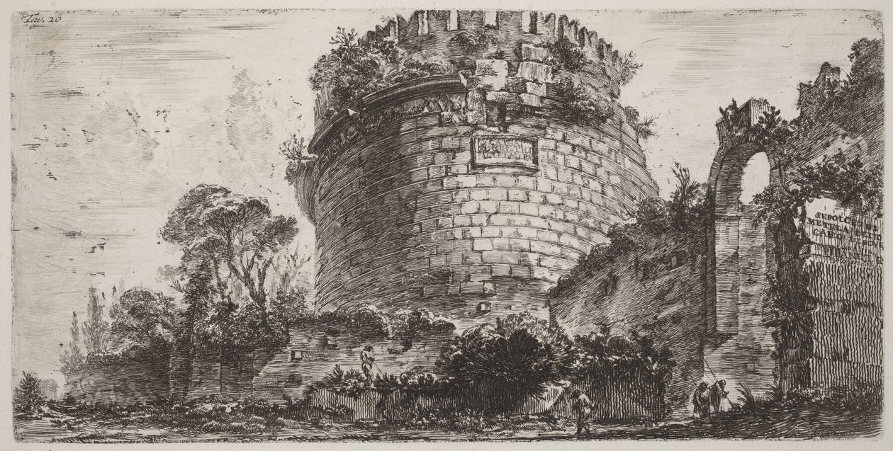 Metellas gravmæle, kaldet Capo di Bove af Giovanni Battista Piranesi