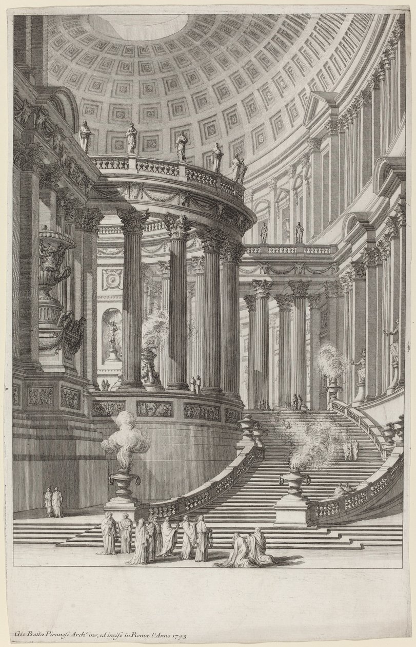 Gammelt tempel af Giovanni Battista Piranesi