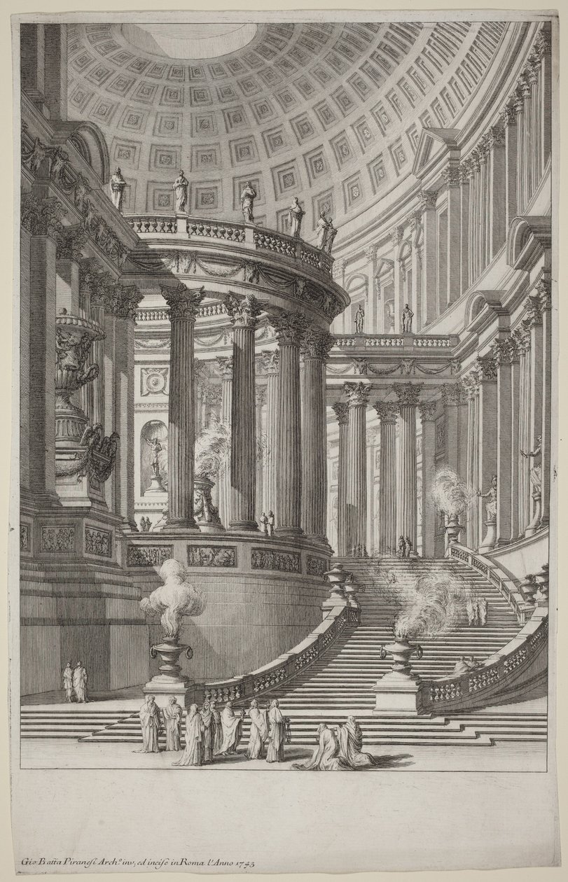 Antikt tempel af Giovanni Battista Piranesi