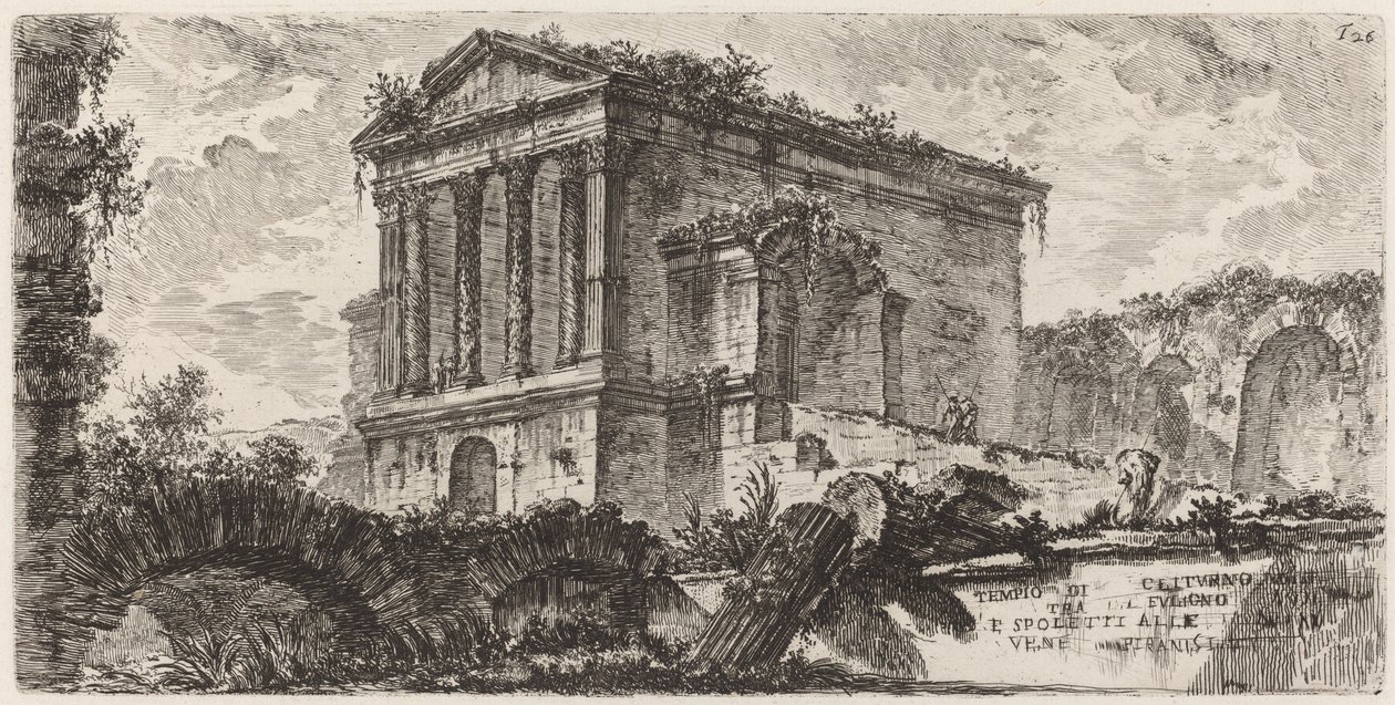 Clitumno-templet mellem Foligno og Spoletti af Giovanni Battista Piranesi