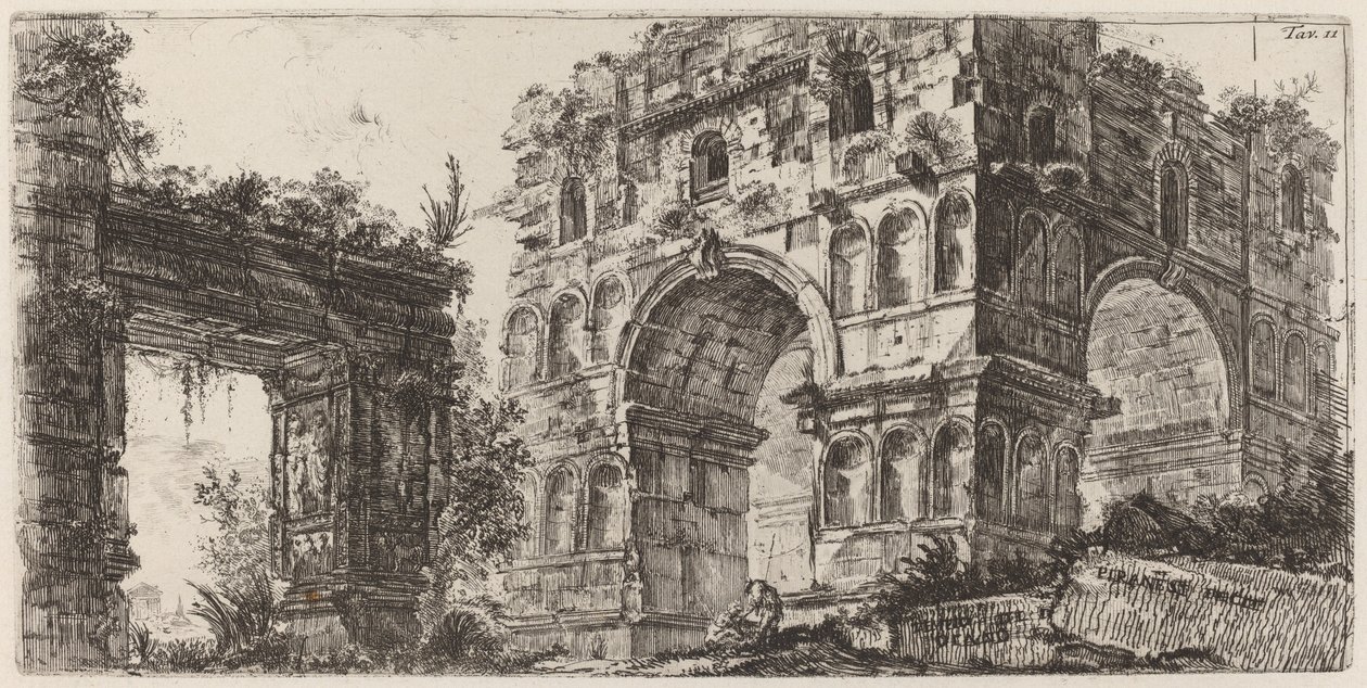 Dianas tempel af Giovanni Battista Piranesi