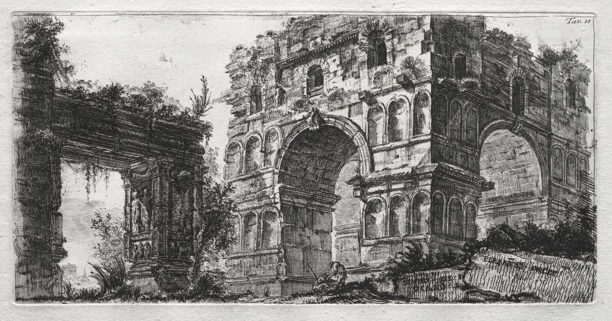 Dianas tempel af Giovanni Battista Piranesi