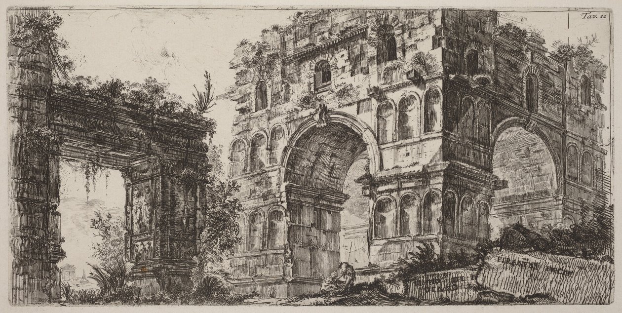 Dianas tempel af Giovanni Battista Piranesi