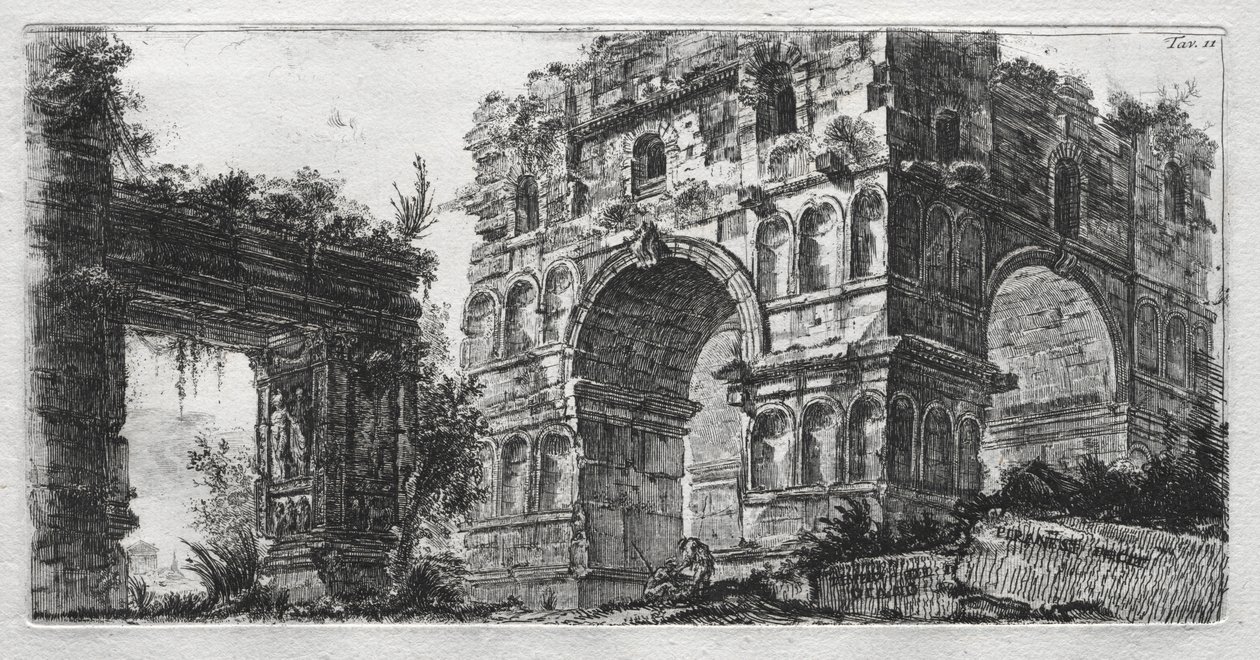Dianas tempel. af Giovanni Battista Piranesi