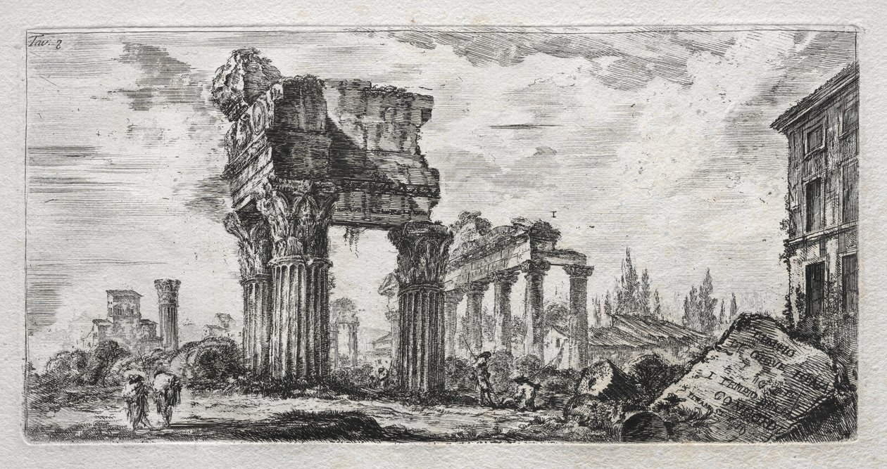 Temple of Jupiter Thunder af Giovanni Battista Piranesi
