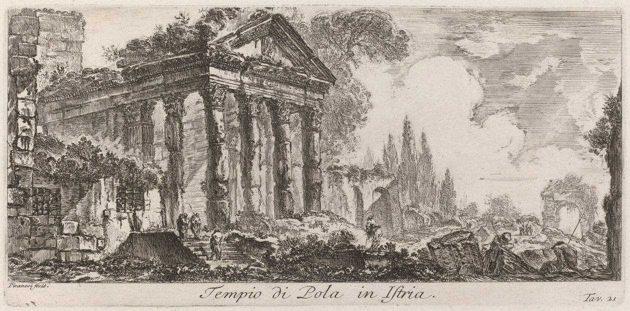 Pula-templet i Istrien af Giovanni Battista Piranesi