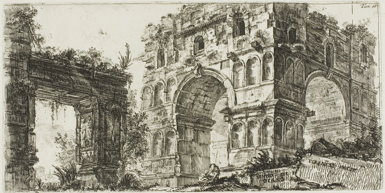 Janus-templet, plade 11 fra Some Views of Triumphal Arches og andre monumenter af Giovanni Battista Piranesi