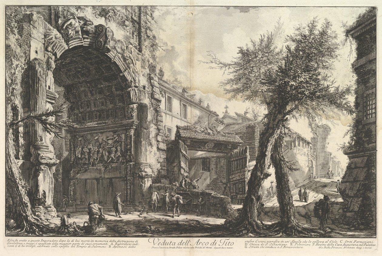The Arch of Titus Veduta dellArco di Tito, ca. 1760. dani af Giovanni Battista Piranesi