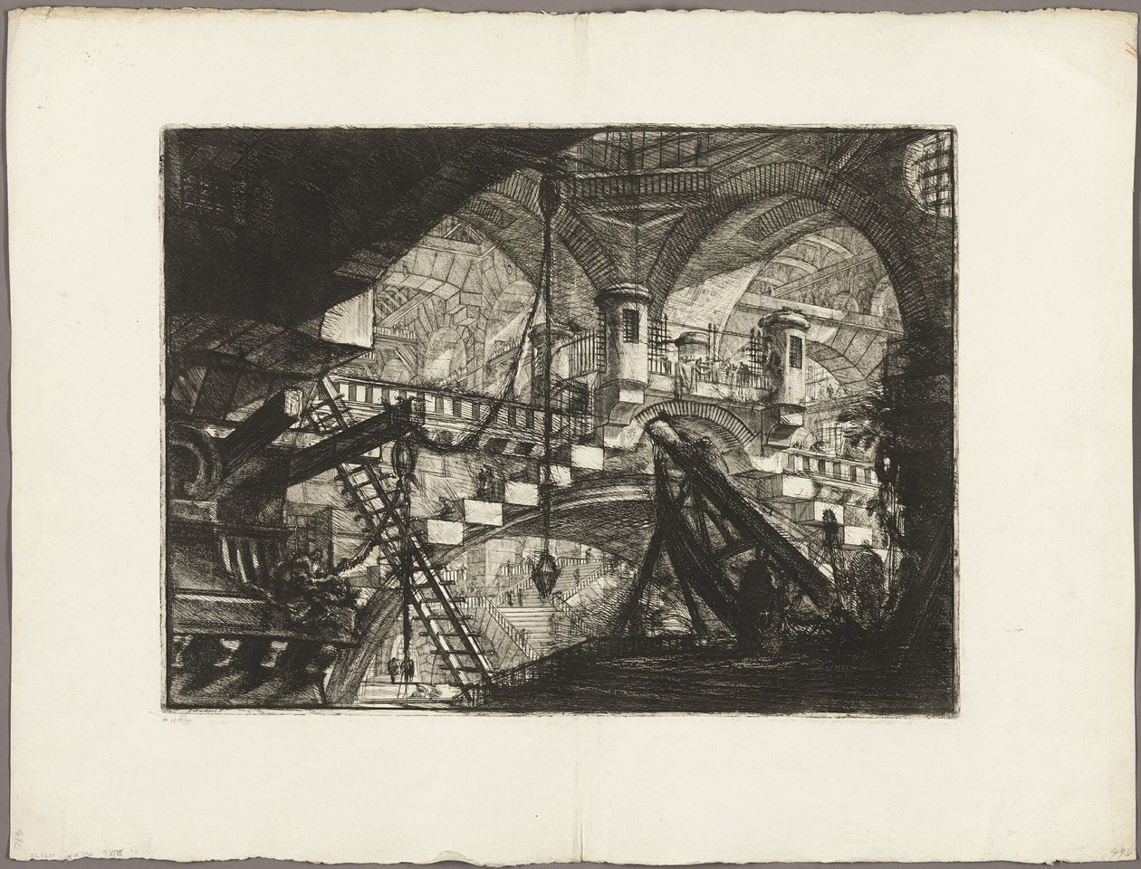 The Arch with a Shell Ornament, plade 11 fra Imaginary Prisons af Giovanni Battista Piranesi