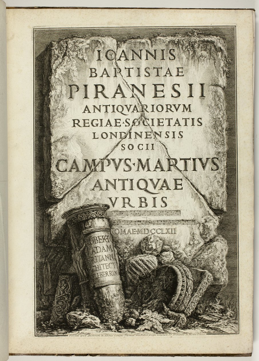 Campus Martius i det antikke Rom, værket af G.B. Piranesi, Fellow of the Royal Society of Antiquaries, London af Giovanni Battista Piranesi