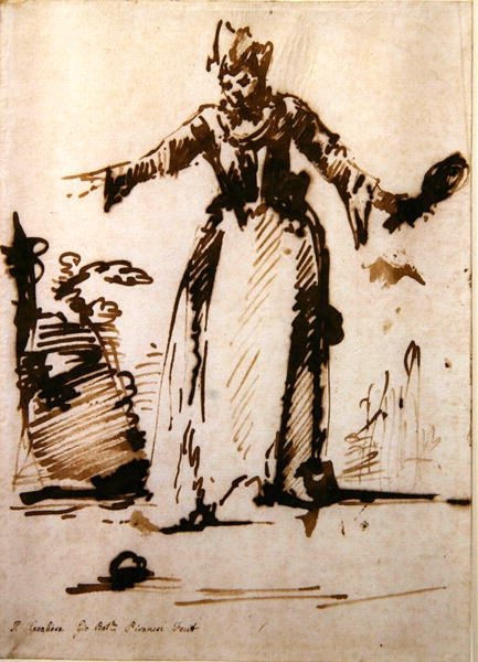 The Cavalier (pen og blæk på papir) af Giovanni Battista Piranesi