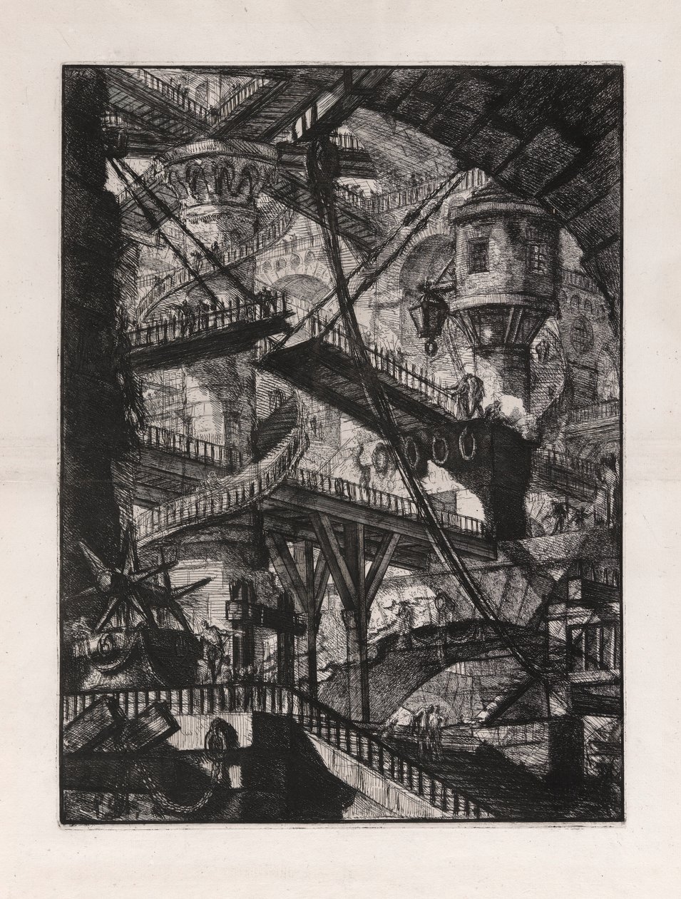 Vindebroen, plade 7 fra Carceri d af Giovanni Battista Piranesi
