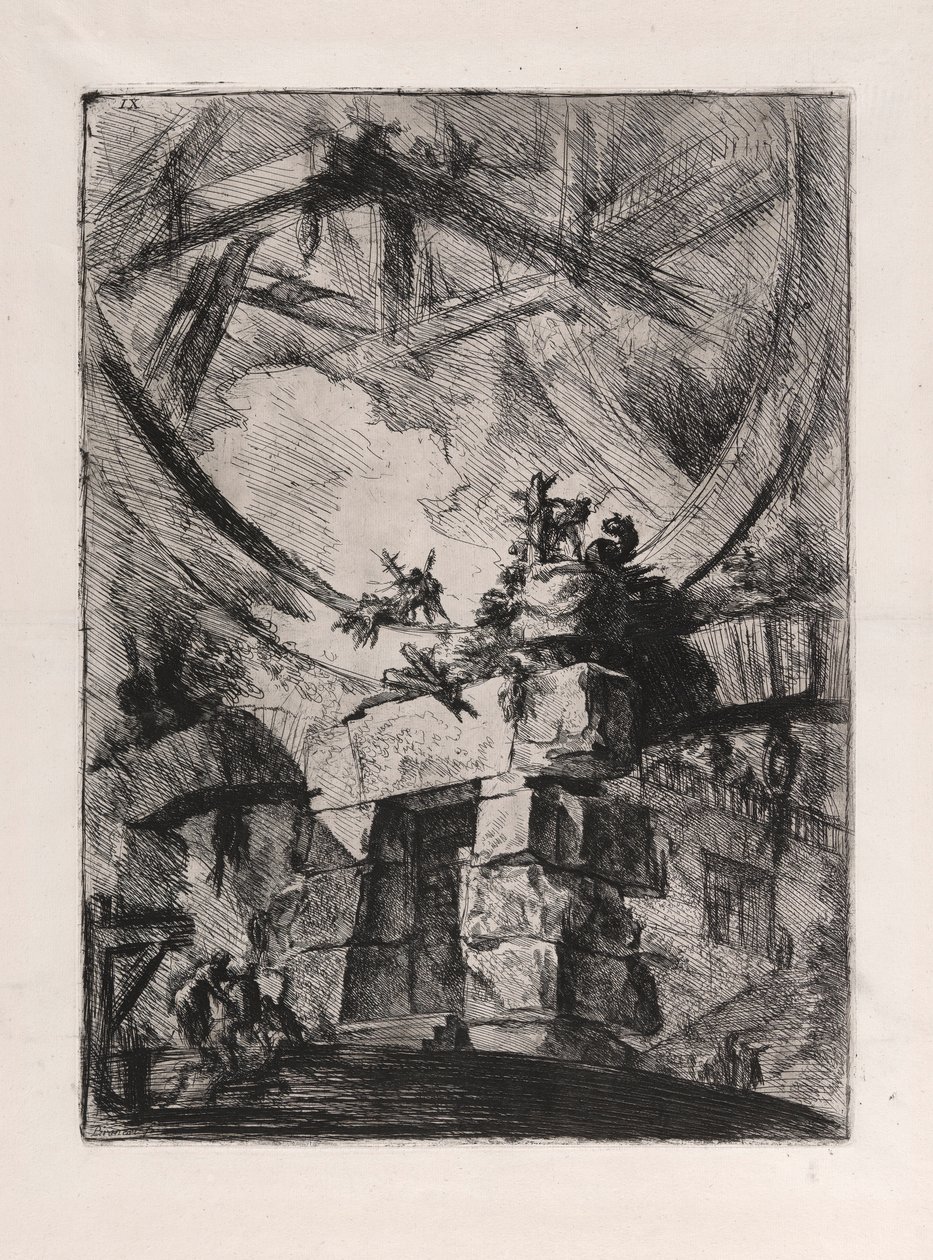 The Giant Wheel, plade 9 fra Carceri d af Giovanni Battista Piranesi