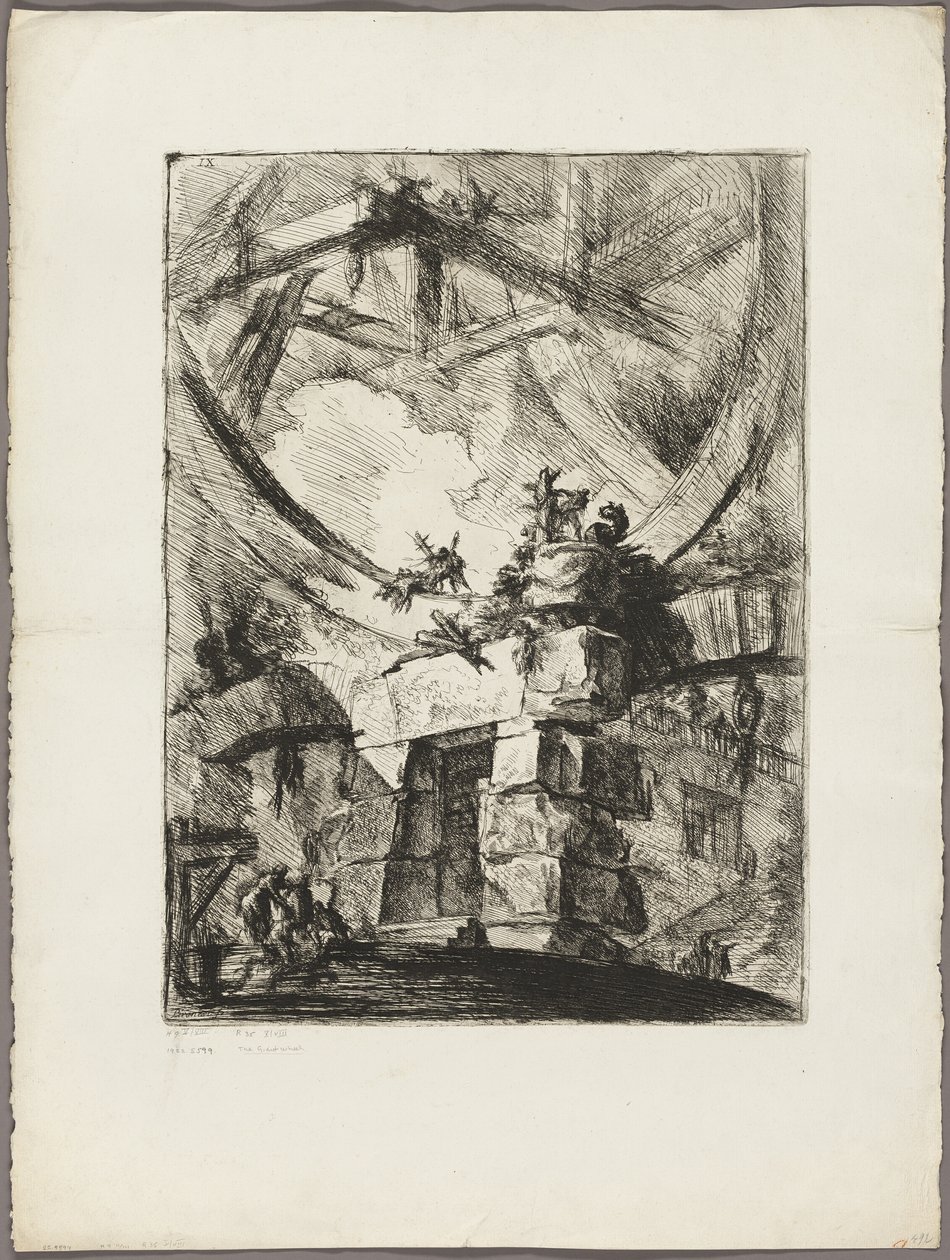 The Giant Wheel, plade 9 fra Imaginary Prisons af Giovanni Battista Piranesi