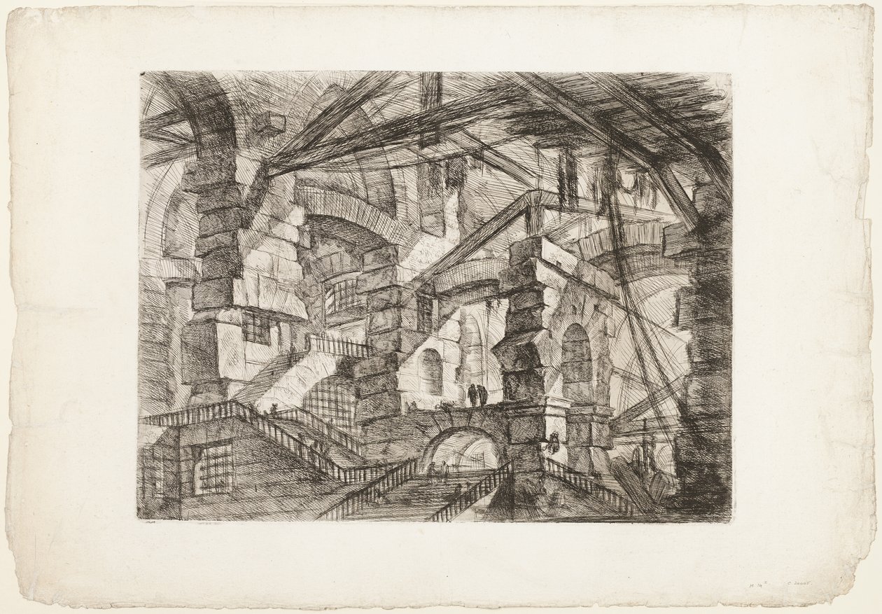 Den gotiske bue, plade 14 fra Imaginary Prisons af Giovanni Battista Piranesi