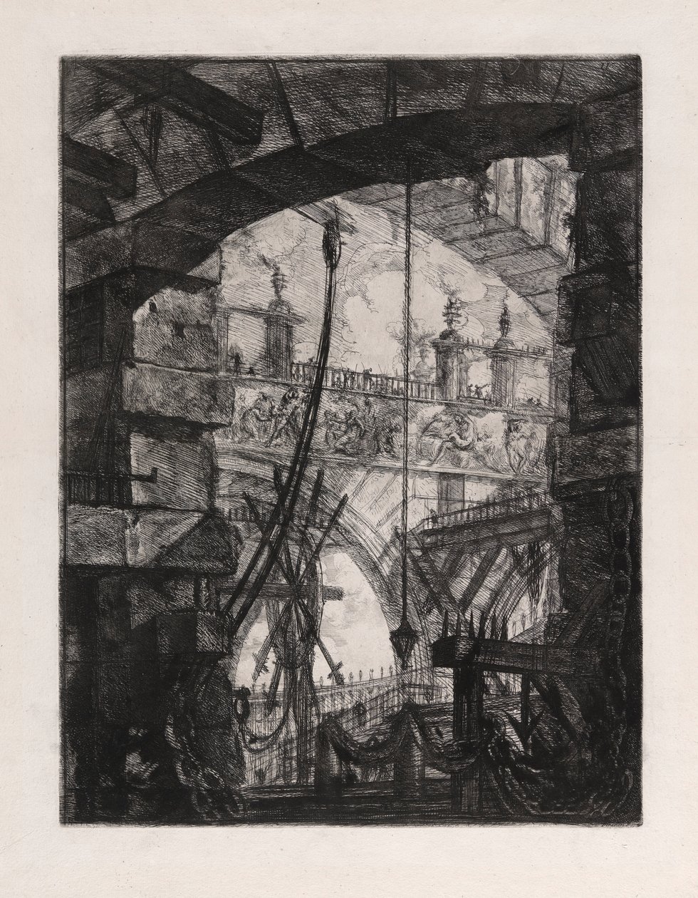 The Grand Piazza, tallerken 4 fra Carceri d af Giovanni Battista Piranesi