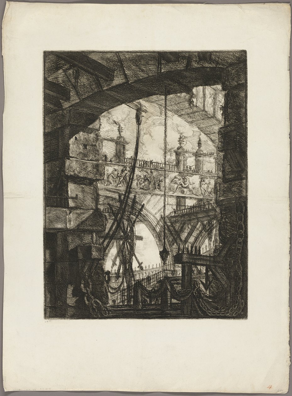 The Grand Piazza, plade 4 fra Imaginary Prisons af Giovanni Battista Piranesi