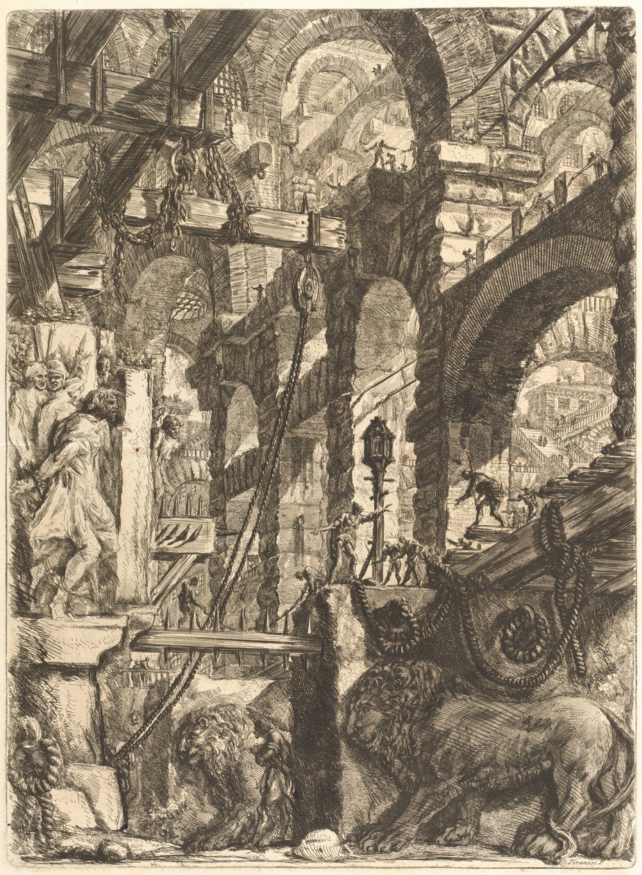Løvens bas-relieffer af Giovanni Battista Piranesi