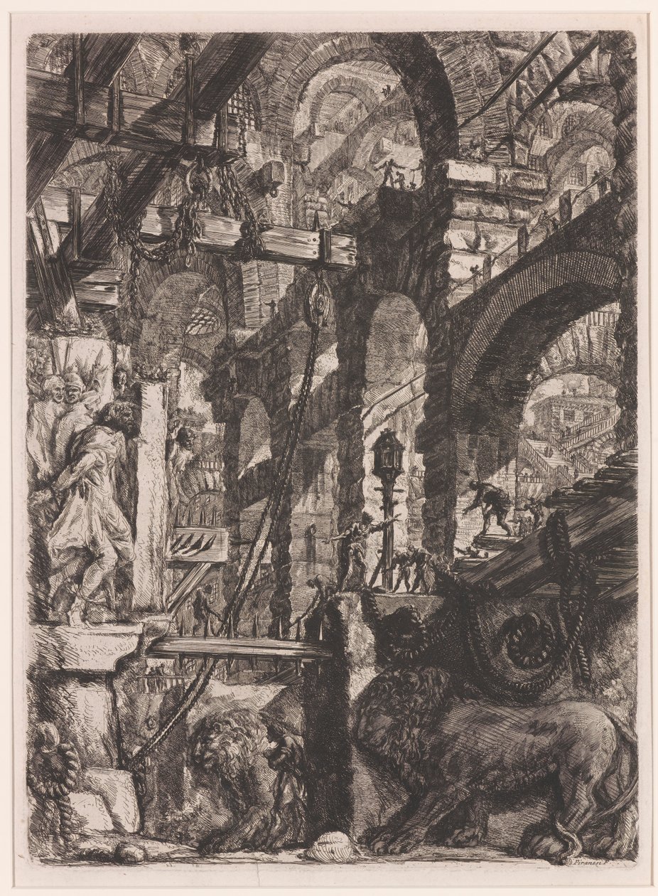 Løvens bas-relieffer af Giovanni Battista Piranesi