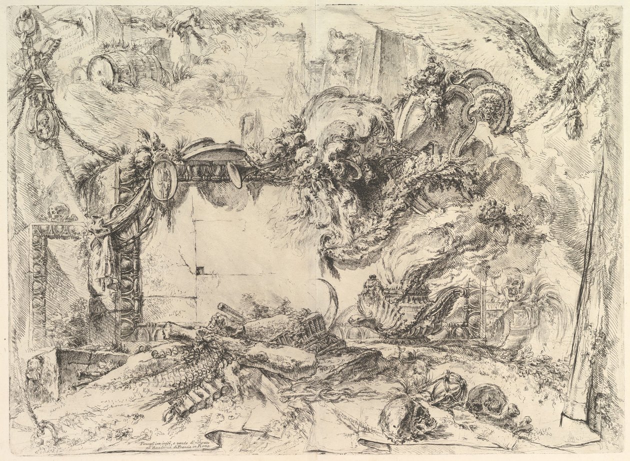 Den monumentale tavle, fra Grotteschi Grotesques, ca. 1748. af Giovanni Battista Piranesi