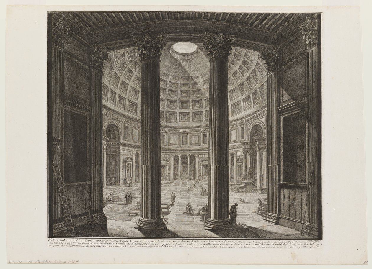 Pantheon, interiør af Giovanni Battista Piranesi