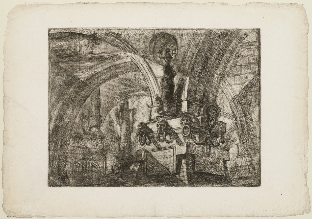 Molen med en lampe, plade 15 fra Imaginary Prisons af Giovanni Battista Piranesi