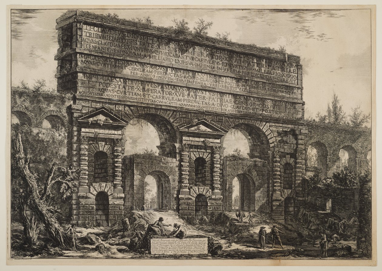 Porta Maggiore, oprindeligt en buegang i Aqua Claudia og Anio Novus af Giovanni Battista Piranesi