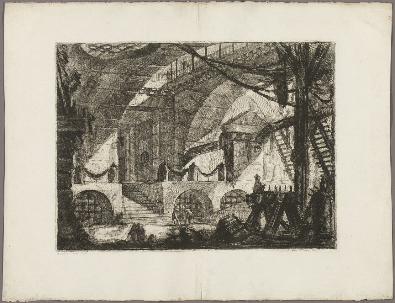 The Sawhorse, plade 12 fra Imaginary Prisons af Giovanni Battista Piranesi