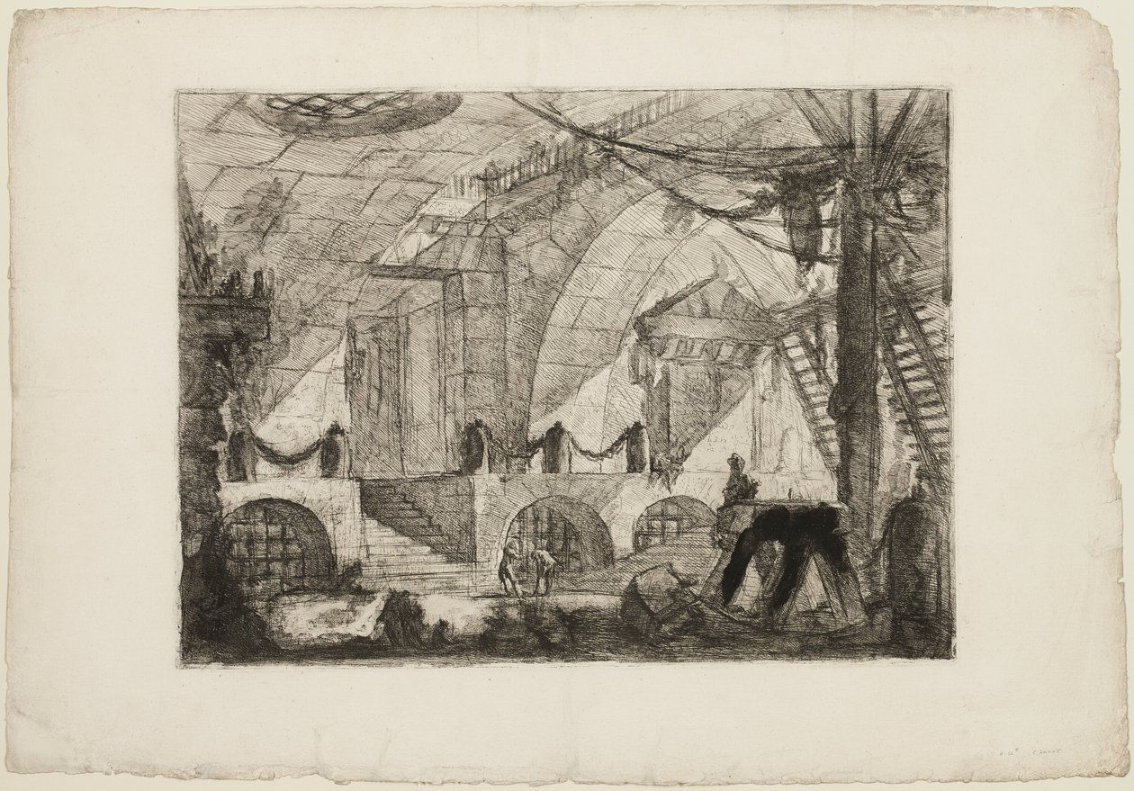 The Sawhorse, plade 12 fra Imaginary Prisons af Giovanni Battista Piranesi