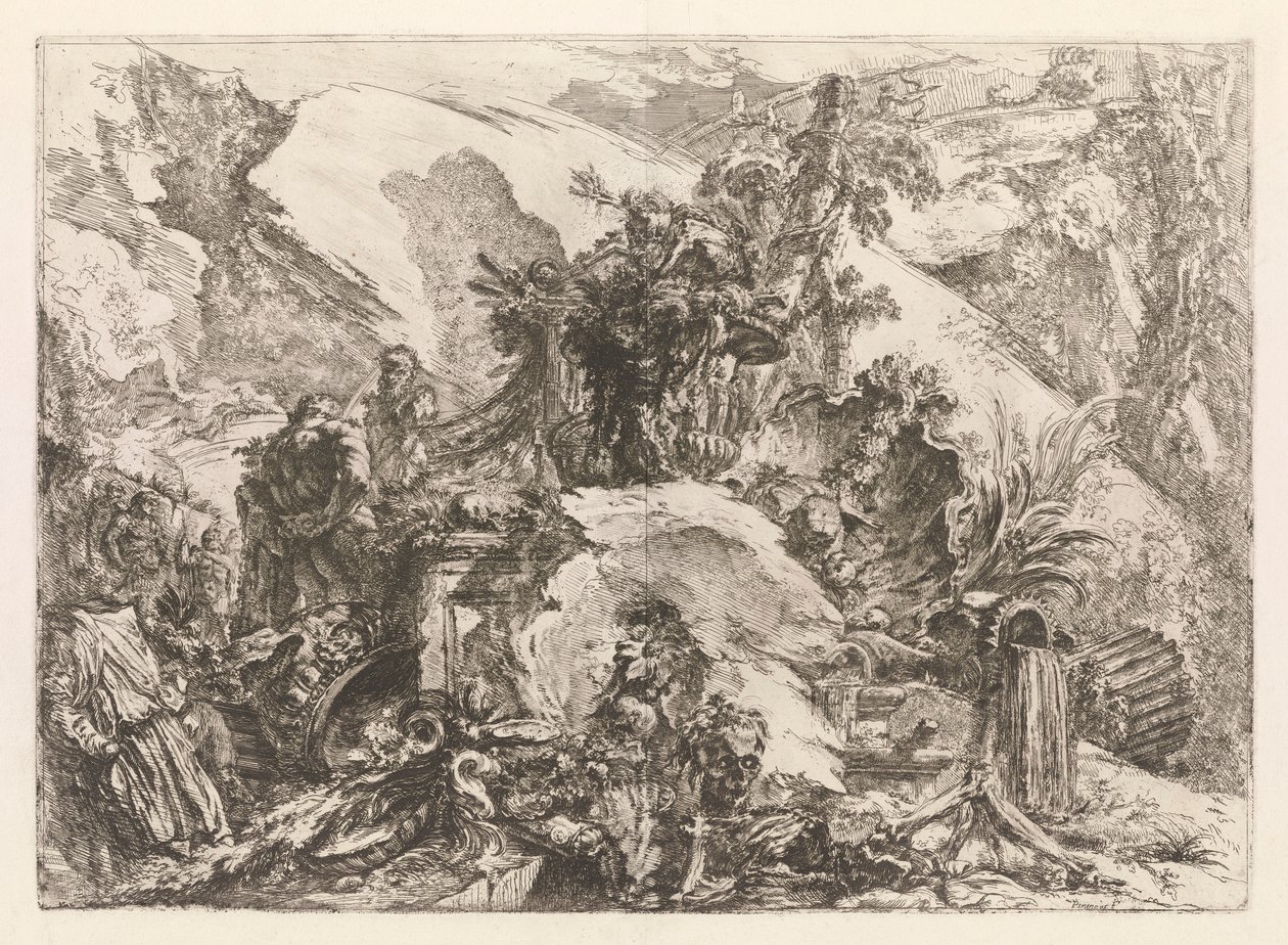 Skeletterne, fra Grotteschi (Grotesques) af Giovanni Battista Piranesi