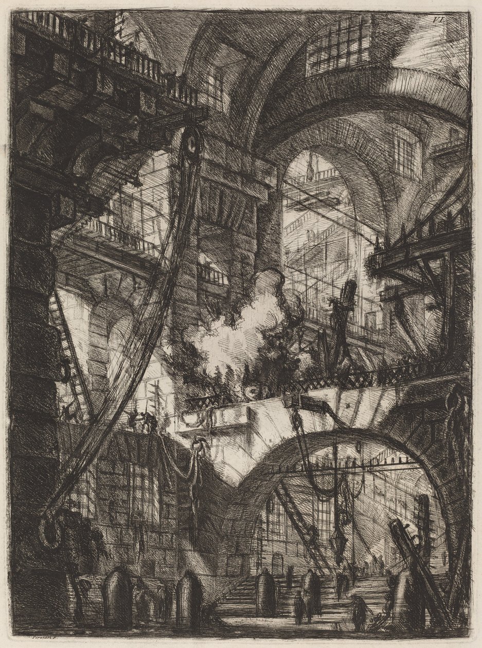 Den rygende brand af Giovanni Battista Piranesi