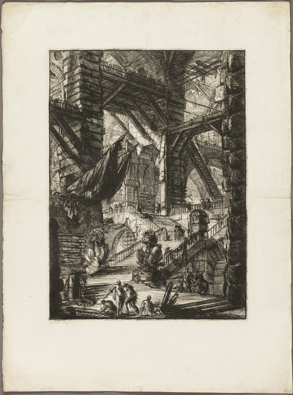 Trappen med trofæer, plade 8 fra Imaginary Prisons af Giovanni Battista Piranesi