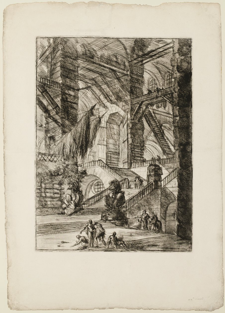 Trappen med trofæer, plade 8 fra Imaginary Prisons af Giovanni Battista Piranesi