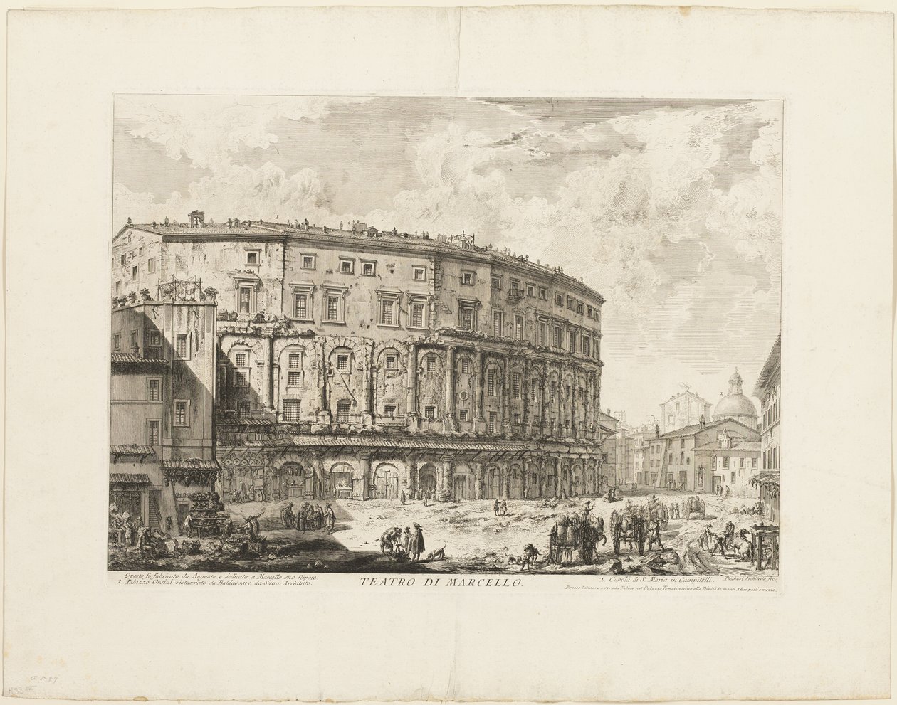 Marcellus Teater, fra Udsigt over Rom af Giovanni Battista Piranesi