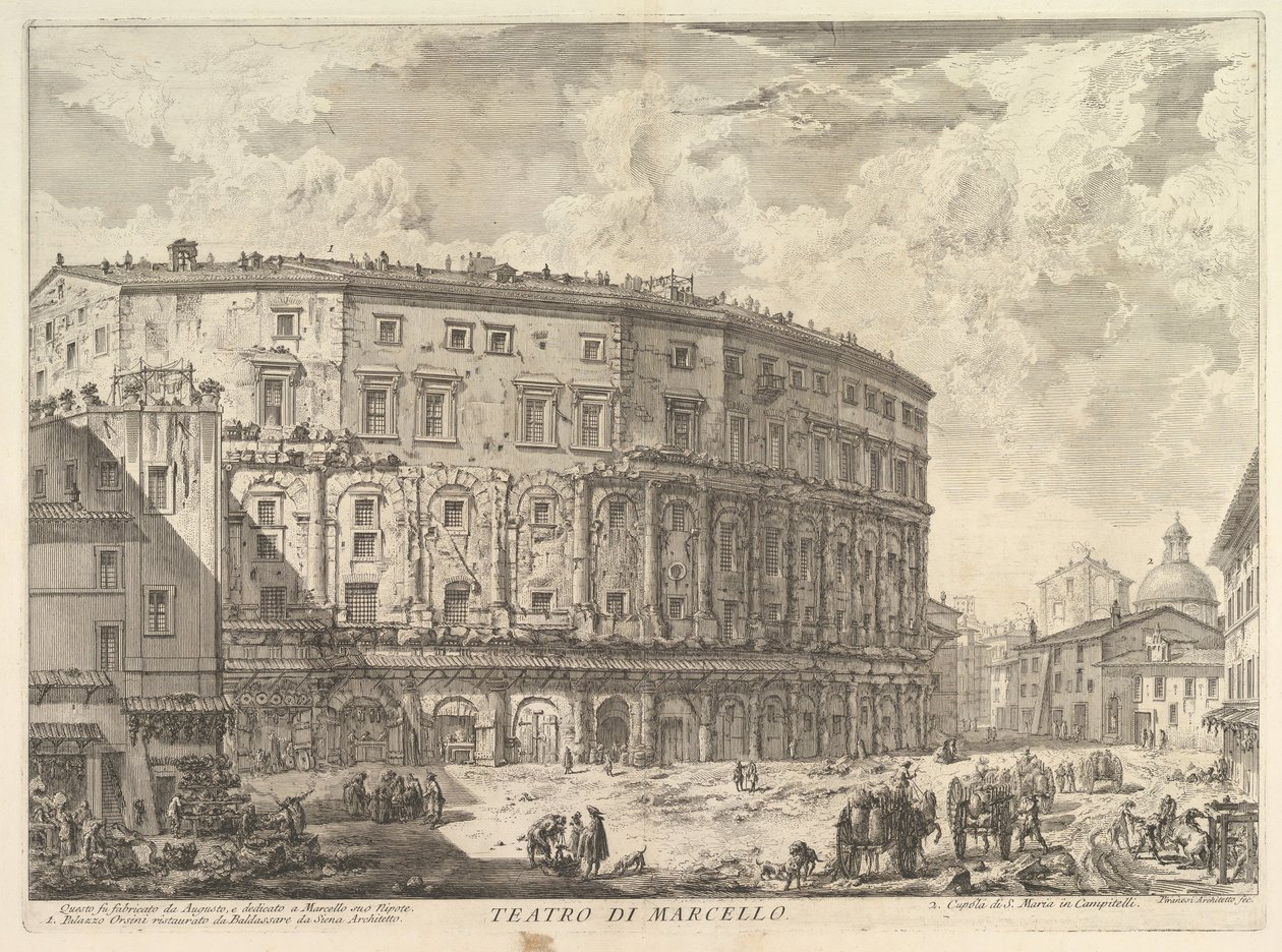 The Theatre of Marcellus Theatre of Marcellus, ca. 1757. af Giovanni Battista Piranesi