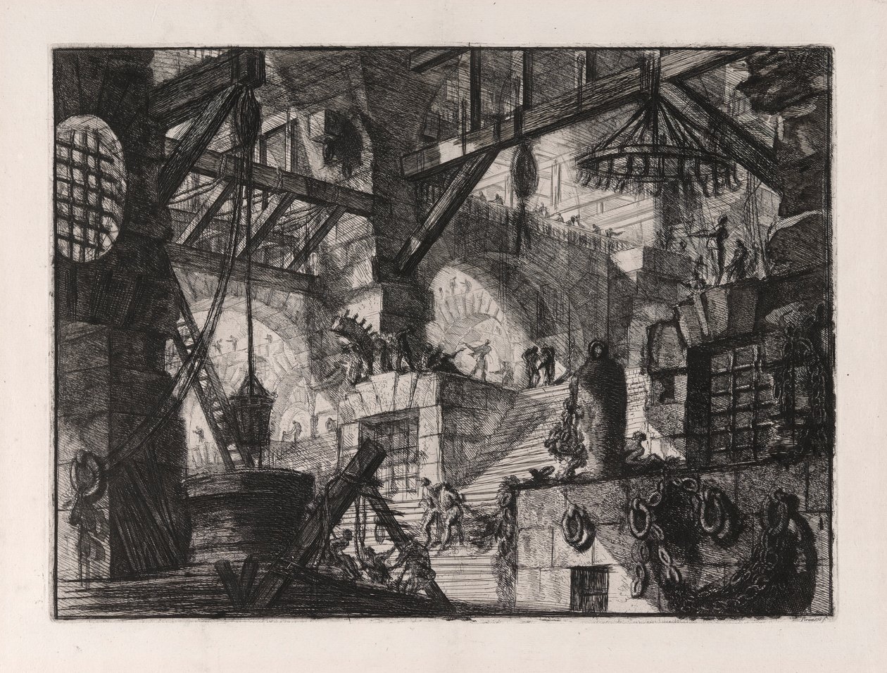 The Well, plade 13 fra Carceri d af Giovanni Battista Piranesi
