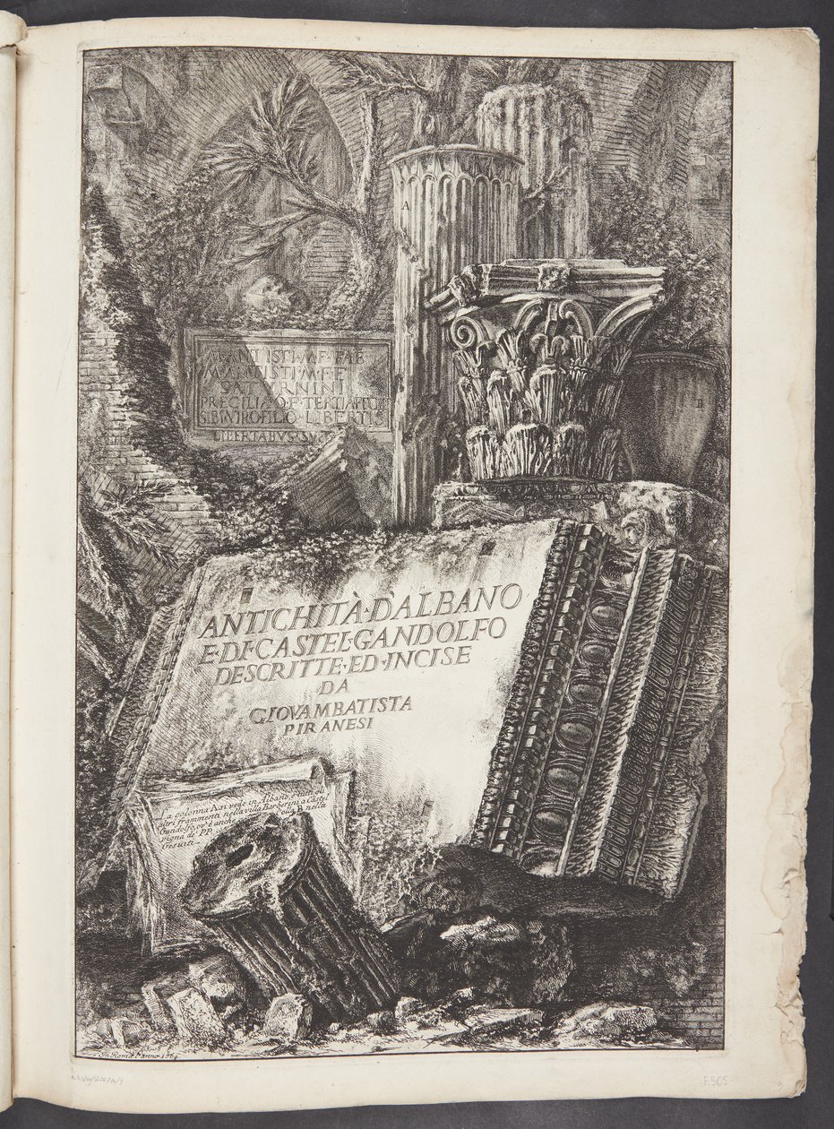 Titel side af Giovanni Battista Piranesi