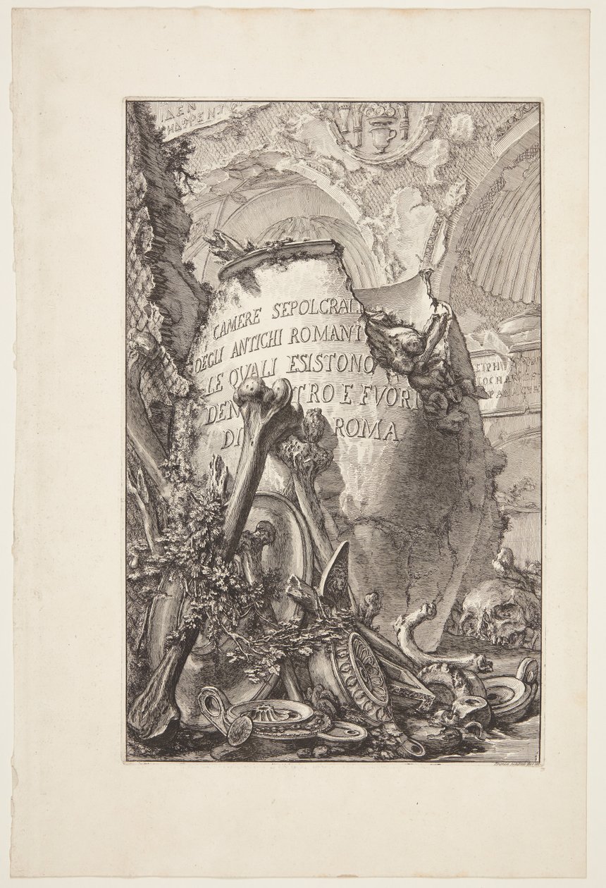 Gravkamre for de gamle romere, i Rom og uden for byen af Giovanni Battista Piranesi