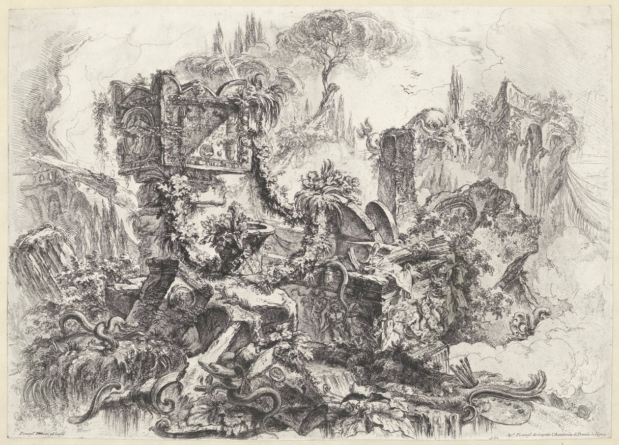 Grave af Nero Dekorative luner (tidligere serietitel) Grotesques (serietitel) af Giovanni Battista Piranesi