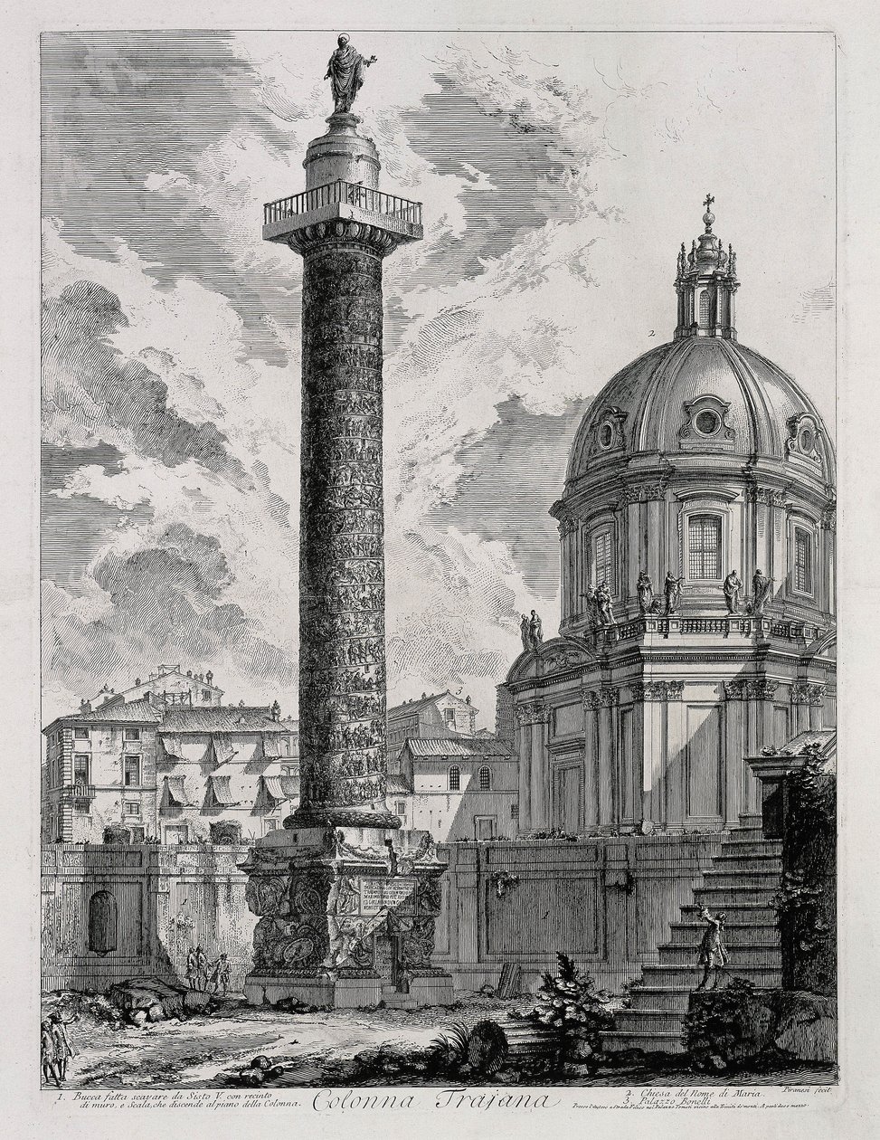 Trajans søjle (fra: Vedute di Roma) af Giovanni Battista Piranesi