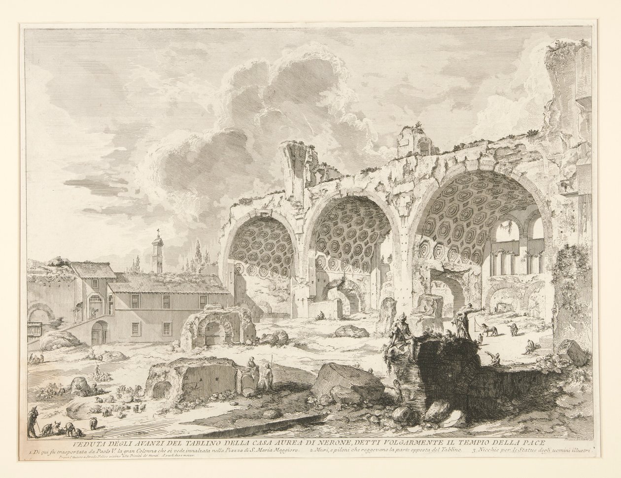 Udsigt over resterne af Neros spisestue af Giovanni Battista Piranesi