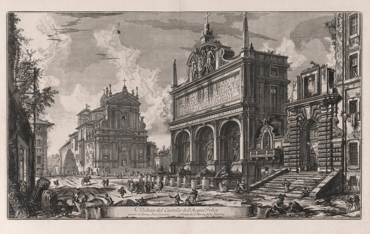 Udsigt over slottet af Giovanni Battista Piranesi
