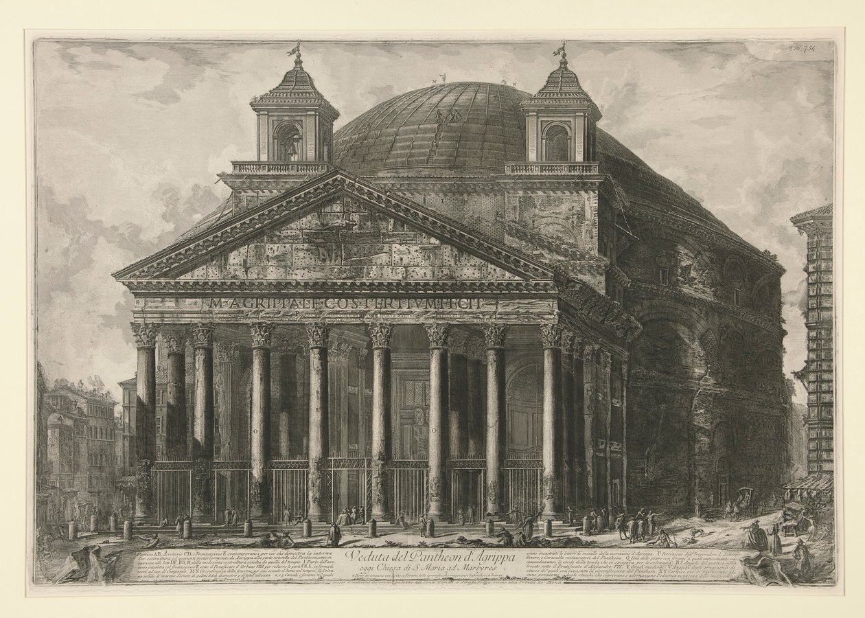 Udsigt over Pantheon d af Giovanni-Battista Piranesi